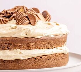 This Reese's Peanut Butter Cup cake is perfection down to the last crumb