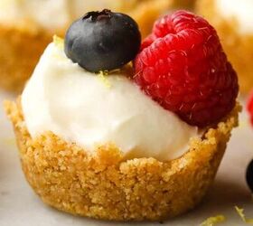 These adorable mini no-bake lemon cheesecake tarts are a perfect bite-sized treat for anyone!