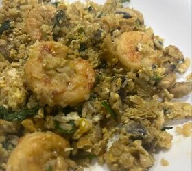 shrimp and egg stir fry