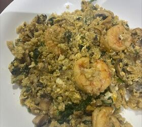 shrimp and egg stir fry