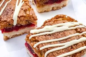 These cranberry bars are not too sweet and loaded with fabulous flavors!