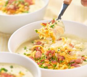 This Chili's copycat baked potato soup  recipe is way easier than you think!