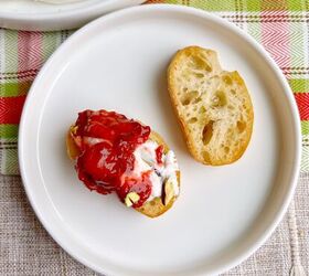 whipped goat cheese with strawberry sauce