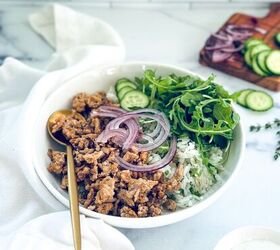 ground turkey gyro rice bowls