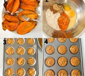 sweet potato muffins recipe healthy and fluffy, steps