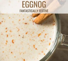 homemade eggnog recipe easy creamy eggnog, Eggnog Pin with text overlay