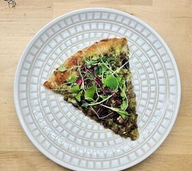 mushroom duxelles and basil pesto pizza