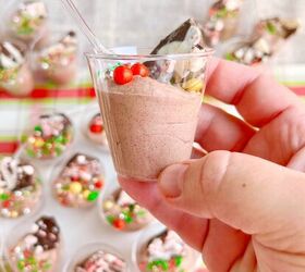 peppermint bark mousse shooters