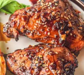 These simple and delicious air fryer chicken thighs are crispy on the outside yet juicy in the inside (delish!)