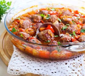 hawaiian meatballs crockpot hawaiian meatball recipe, Hawaiian meatballs in a glass bowl being served with a spoon