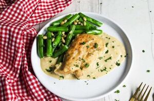 This cream cheese chicken breast skillet recipe is a simple yet decadent dinner idea