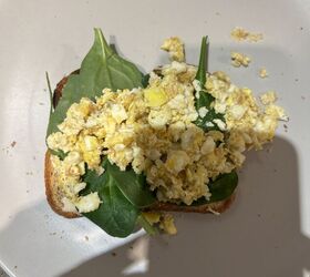 loaded hummus egg toast