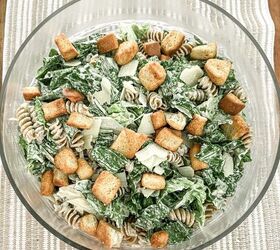 She combined her love of Caesar salad and pasta to make this delicious dish