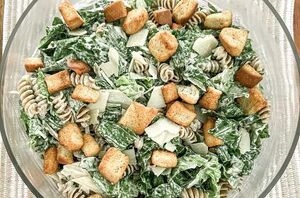 She combined her love of Caesar salad and pasta to make this delicious dish