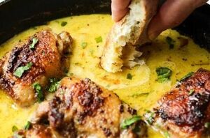 Prepare to fall madly in love with this creamy, dreamy mustard chicken recipe