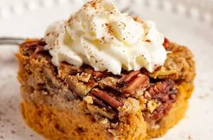 This pumpkin pecan dump cake has all the flavors of pumpkin pie, but without the work!