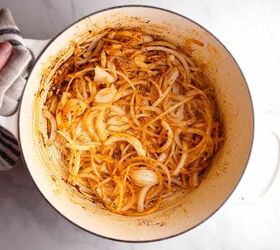 mexican beef stew, Sauteed onions and garlic in large Dutch oven