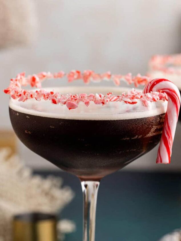 cranberry sauce muffins, Espresso Peppermint Martini Glasses Garnished with Candy Canes