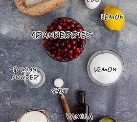 lemon cranberry muffins, Lemon Cranberry Muffins Ingredients