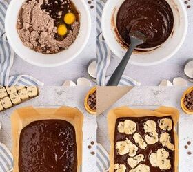 chocolate chip cookie brownie bars, Chocolate Chip Cookie Brownie Bars Recipe Being Made in a Mixing Bowl