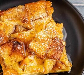 eggnog french toast bake, Eggnog French Toast Bake Recipe Cut on a Plate