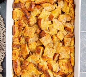 eggnog french toast bake, Eggnog French Toast Bake Recipe in a Dish Golden Brown Top