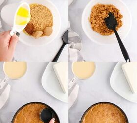 eggnog cheesecake recipe instant pot, Eggnog Cheesecake for an Instant Pot Crust Being Made