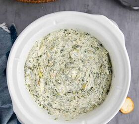 slow cooker spinach and artichoke dip, Slow Cooker Spinach and Artichoke Dip Made in a Crockpot