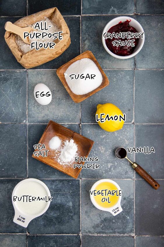 cranberry sauce muffins, Cranberry Sauce Muffins Ingredients