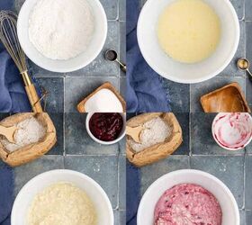 cranberry sauce muffins, Cranberry Sauce Muffins Batter Being Mixed in a Bowl