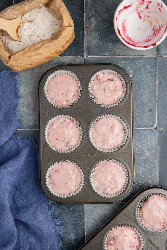 cranberry sauce muffins, Cranberry Sauce Muffins Batter in a Muffin Tray To Be Baked
