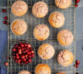cranberry sauce muffins, Cranberry Sauce Muffins on a Cooling Rack