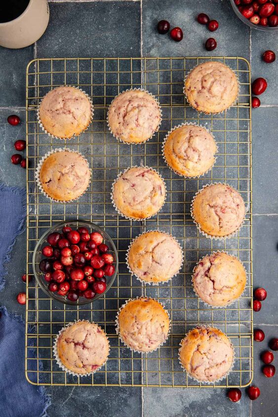 cranberry sauce muffins, Cranberry Sauce Muffins on a Cooling Rack