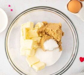 valentine s cookie cake red velvet cookie cake recipe, Combine butter and sugar for cookie cake
