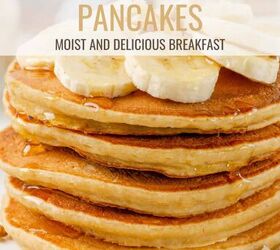 banana oatmeal pancakes healthy banana oatmeal pancakes, Banana Oatmeal Pancakes Pin with text overlay