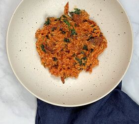 mexican brown rice with chorizo spinach, Dish with Mexican Brown Rice with Chorizo Spinach