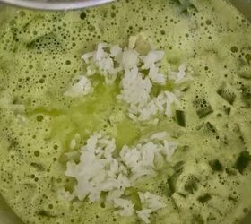 lemony green goddess chicken rice soup avgolemono style, adding rice to finished soup