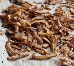 bulgogi tofu with shredded tofu and mushrooms, roasted shredded tofu takes on a deep golden color and almost crunchy texture