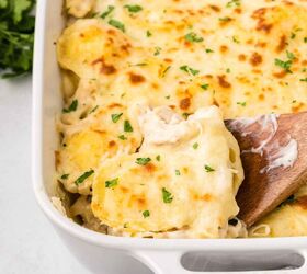 Chicken Alfredo Baked Ravioli