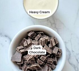dark chocolate truffles, Ingredients include Dark chocolate and heavy cream
