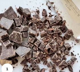 dark chocolate truffles, Chop the chocolate into small pieces and place in a bowl