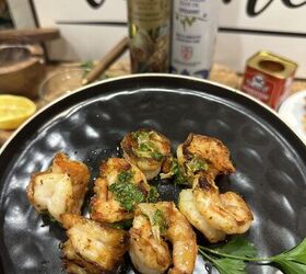 Easy Grilled Shrimp + Lemon Herb Sauce