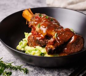 Slow Roasted Lamb Shanks in Red Wine Sauce