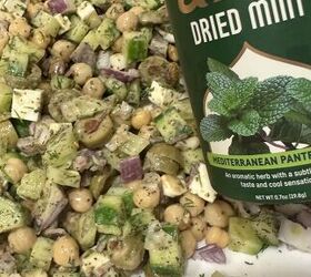 crunchy tahini mediterranean salad