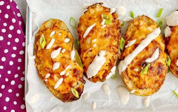 Air Fried Buffalo Chicken Potato Skins