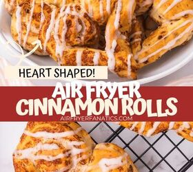air fryer heart shaped cinnamon rolls, air fryer heart shaped cinnamon rolls