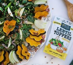 vegan butternut squash baked tacos with chipotle crema jalapeno kitc, Crispy Lentil Salad