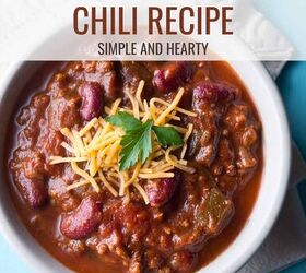 slow cooker chili recipe easy and hearty chili, Slow Cooker Chili Pin with text overlay