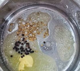 curried lentil carrot soup, For making carrot red lentil soup whole spices such as coriander and black pepper are saut ing in butter in a deep steel saucepan