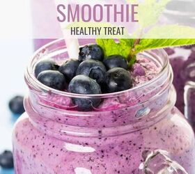 blueberry smoothie recipe easy antioxidant smoothie, Blueberry Smoothie Pin with text overlay